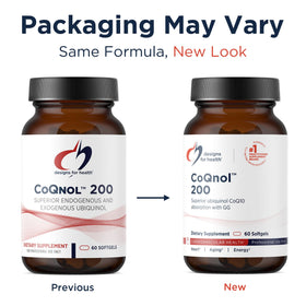 Designs for Health CoQnol 200 mg Ubiquinol ouvert avec gélules