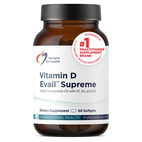 Designs for Health D-Evail 5 000 UI Vitamine D3 gélules avant