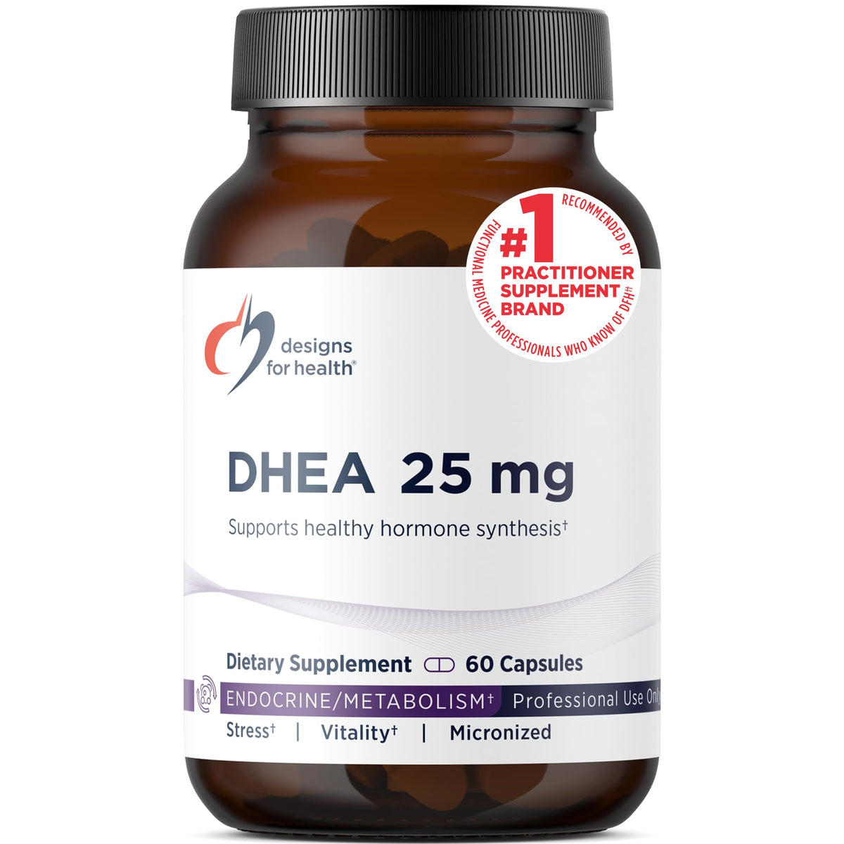 Designs for Health DHEA 25mg 60 capsules vue de face