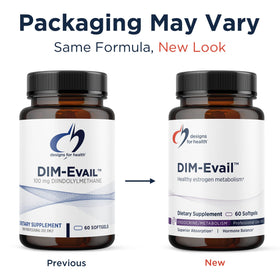 Designs for Health DIM-Evail 100mg 60 gélules sur une table