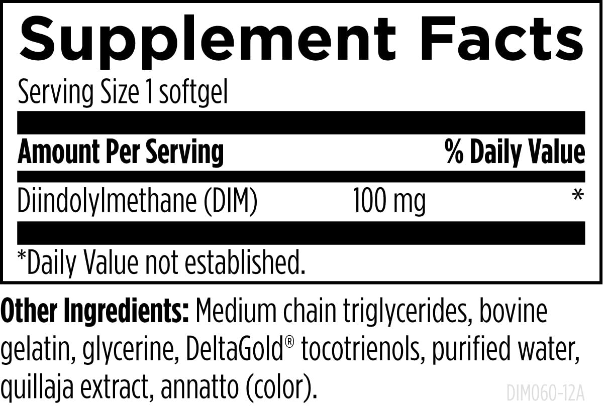 Designs for Health DIM-Evail 100mg gélules sur fond blanc