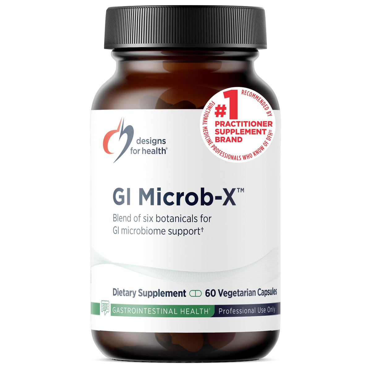 Designs for Health GI Microb-X 60 capsules vue de face