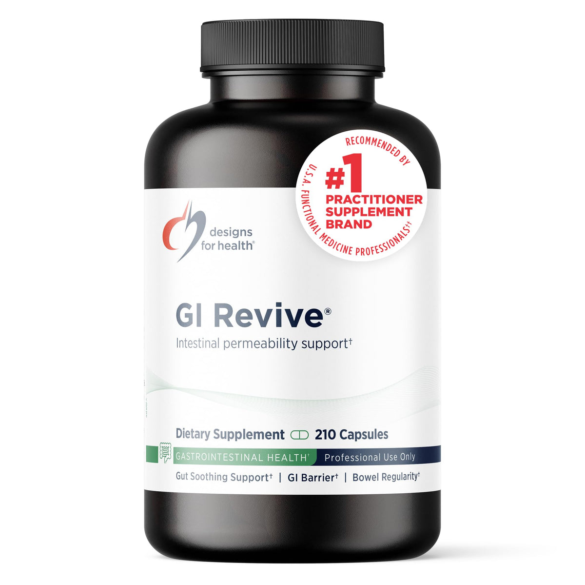 Designs for Health GI Revive 210 capsules vue de face