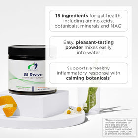Designs for Health GI Revive Poudre de Soutien daily 290g cuillère de dosage