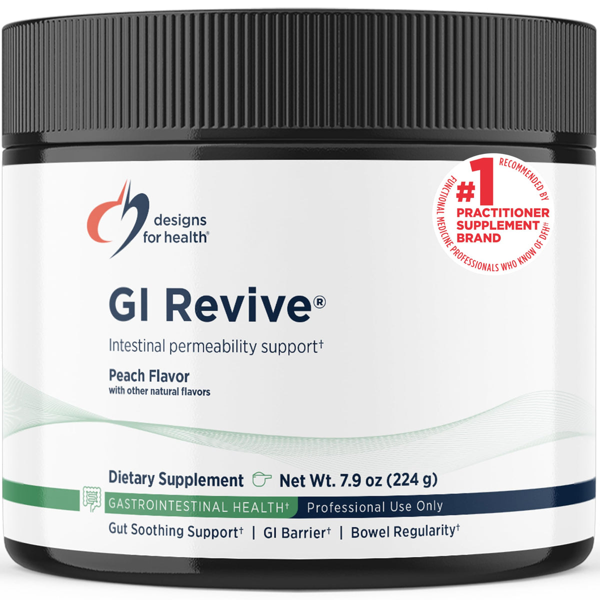 Designs for Health GI Revive Poudre de Soutien daily 290g vue de face