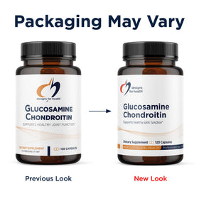 Designs for Health Glucosamine Chondroitin 120 capsules avec étiquette