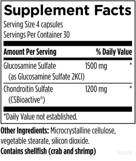 Designs for Health Glucosamine Chondroitin 120 capsules sur une table