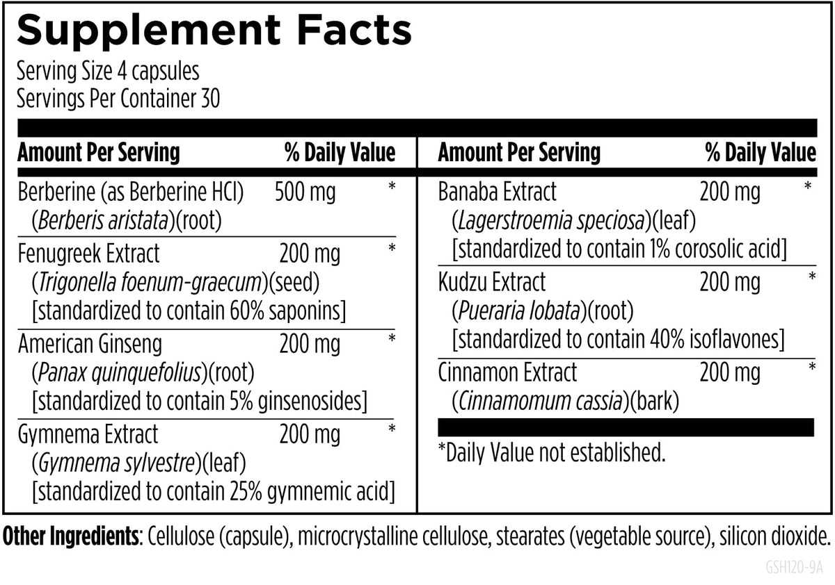 Designs for Health GlucoSupreme 120 capsules avec gélules en vue