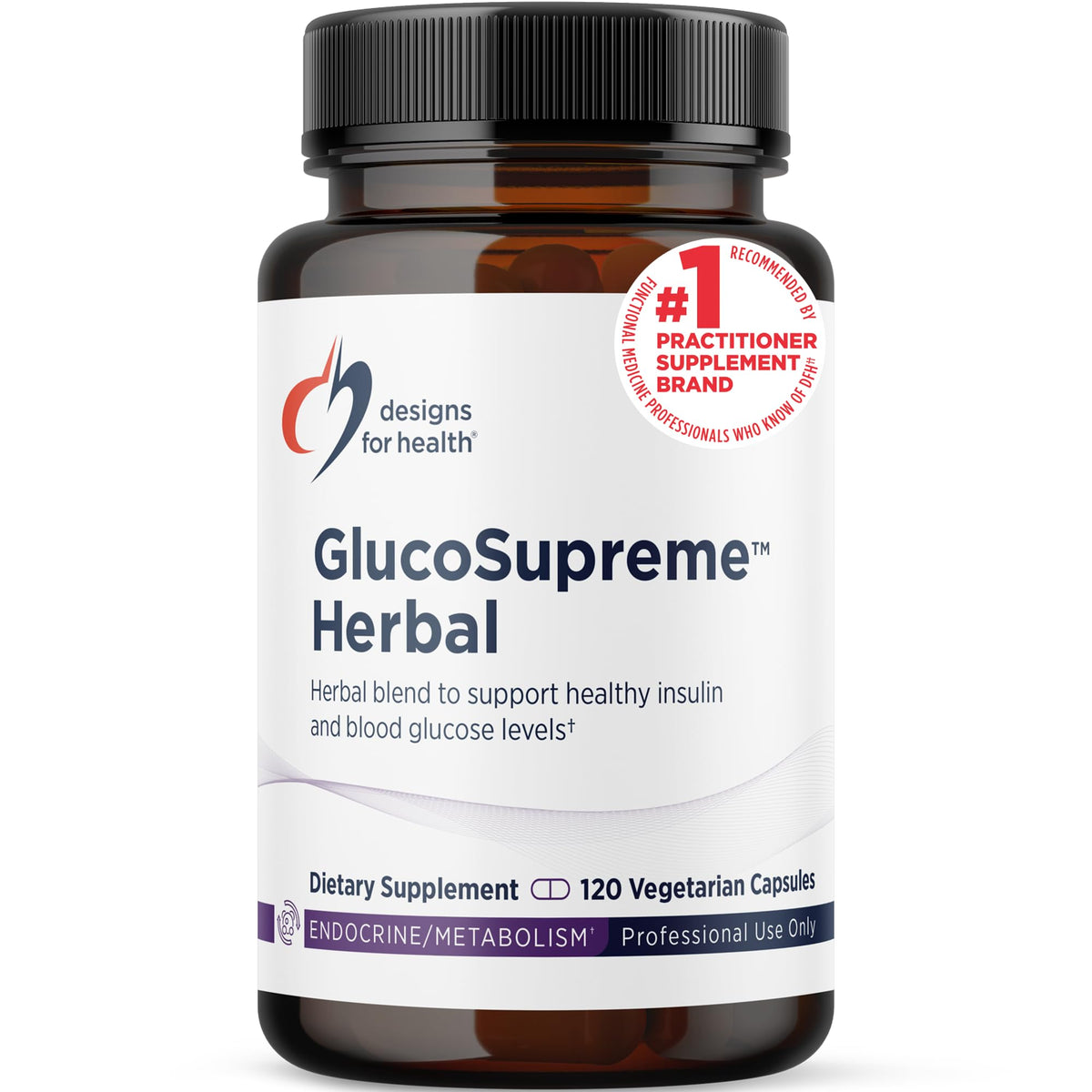 Designs for Health GlucoSupreme 120 capsules vue de face