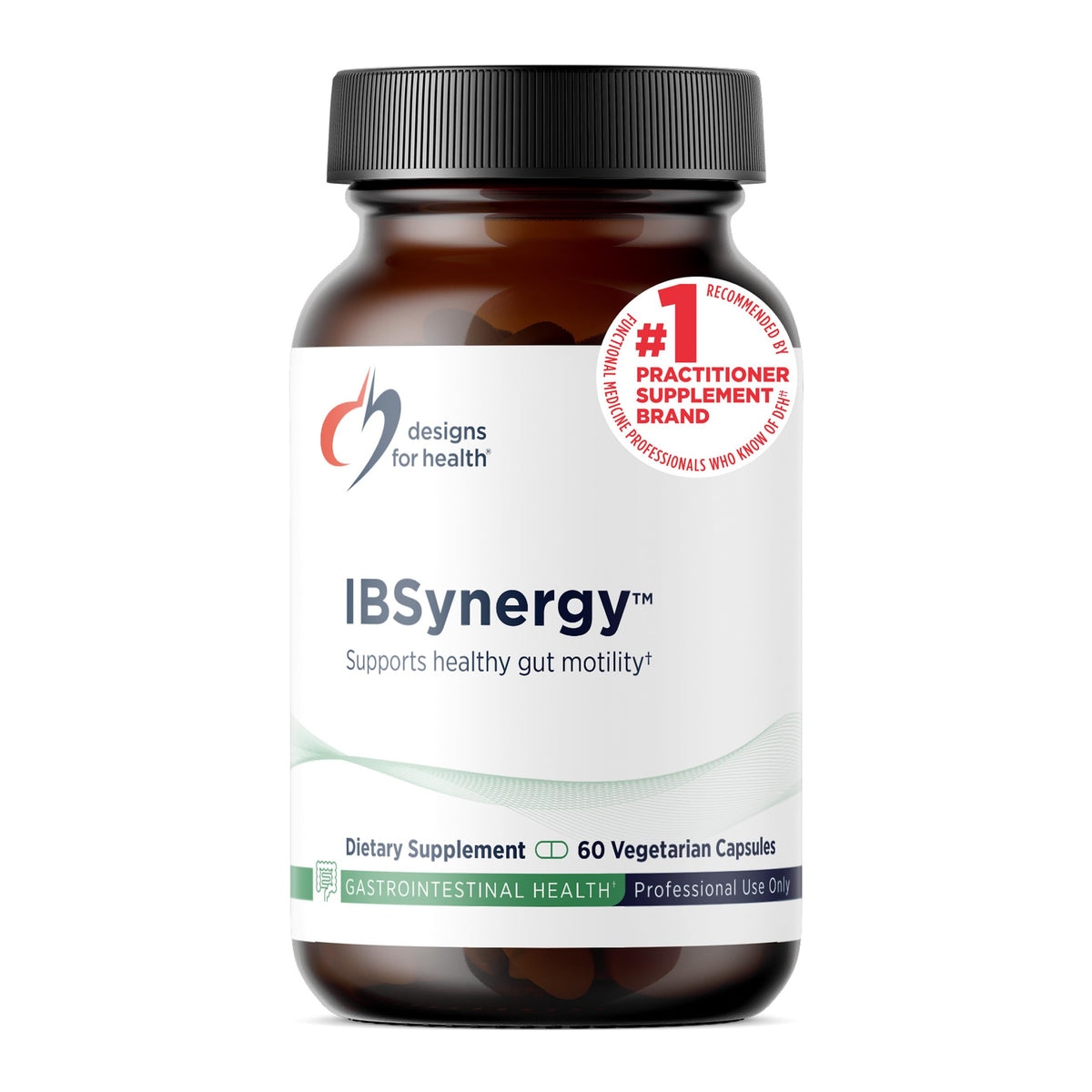 Designs for Health IBSynergy 60 capsules front view