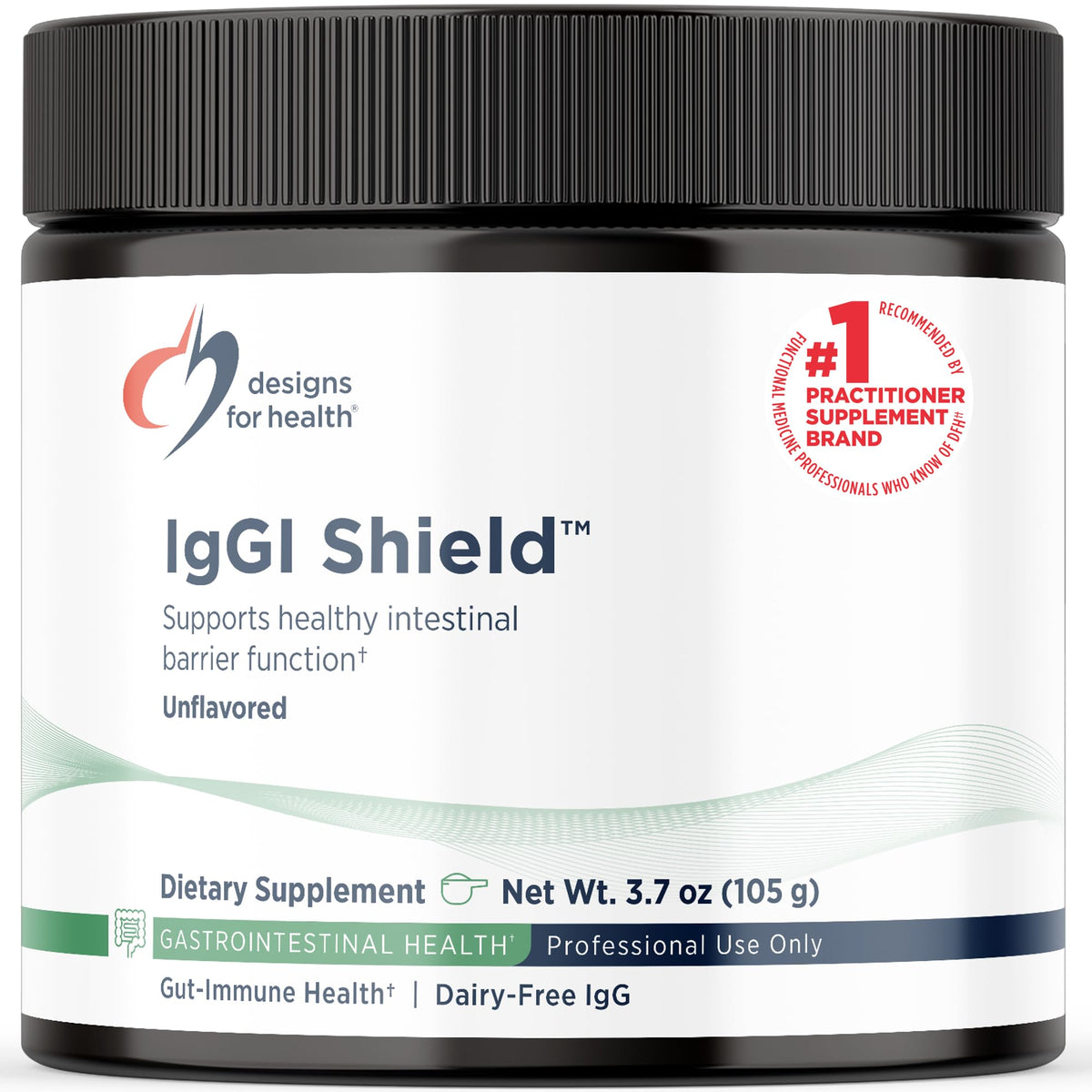 Designs for Health IgGI Shield Poudre 139g vue de face