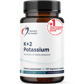 Designs for Health K+2 Potassium Complément 120 Capsules vue de face