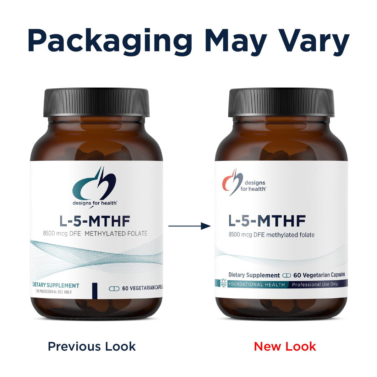Designs for Health L 5-MTHF 5mg capsules sur une table