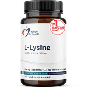 Designs for Health L-Lysine HCL 1500mg pilules vue de face