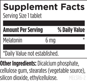 Designs for Health Melatonine SRT 6mg comprimés sur une table
