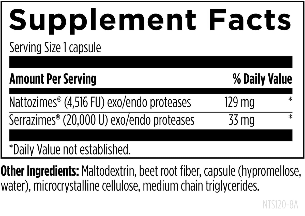 Designs for Health Nattokinase capsules sur fond blanc