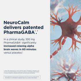 Designs for Health NeuroCalm capsules ouvertes montrant leur taille