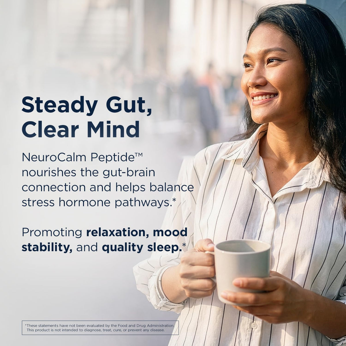 Designs for Health NeuroCalm Peptide packaging with label