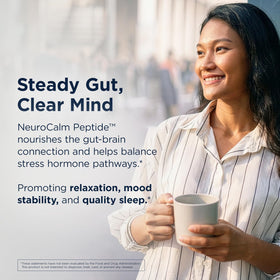 Designs for Health NeuroCalm Peptide packaging with label