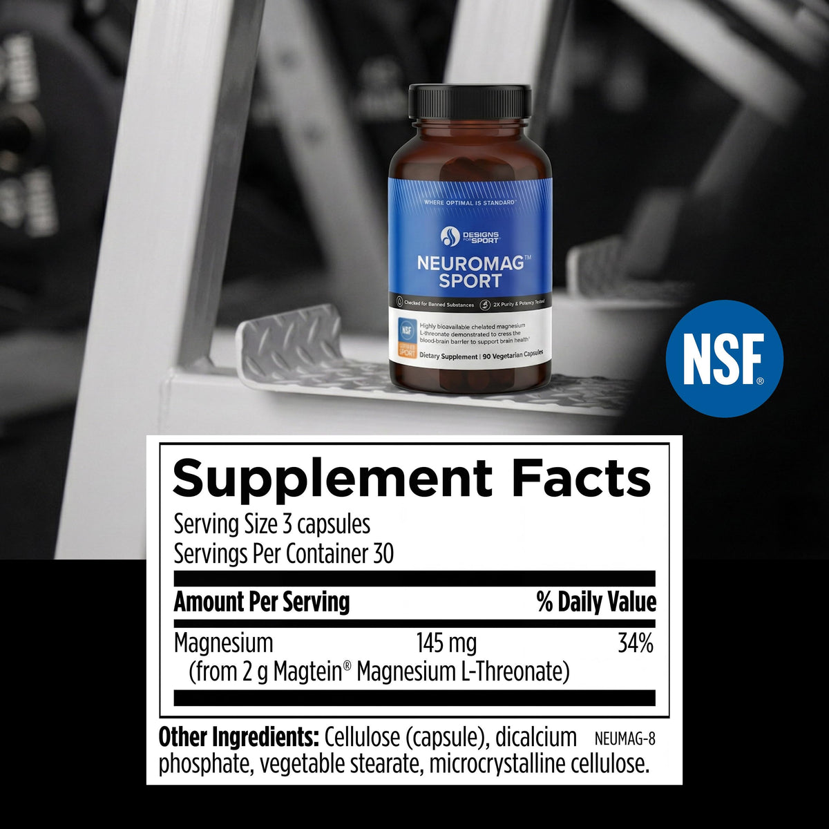 Designs for Health NeuroMag 30 Servings capsules close-up
