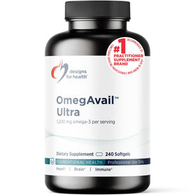 Designs for Health OmegAvail Ultra TG Huile de Poisson 1200mg 240 gélules