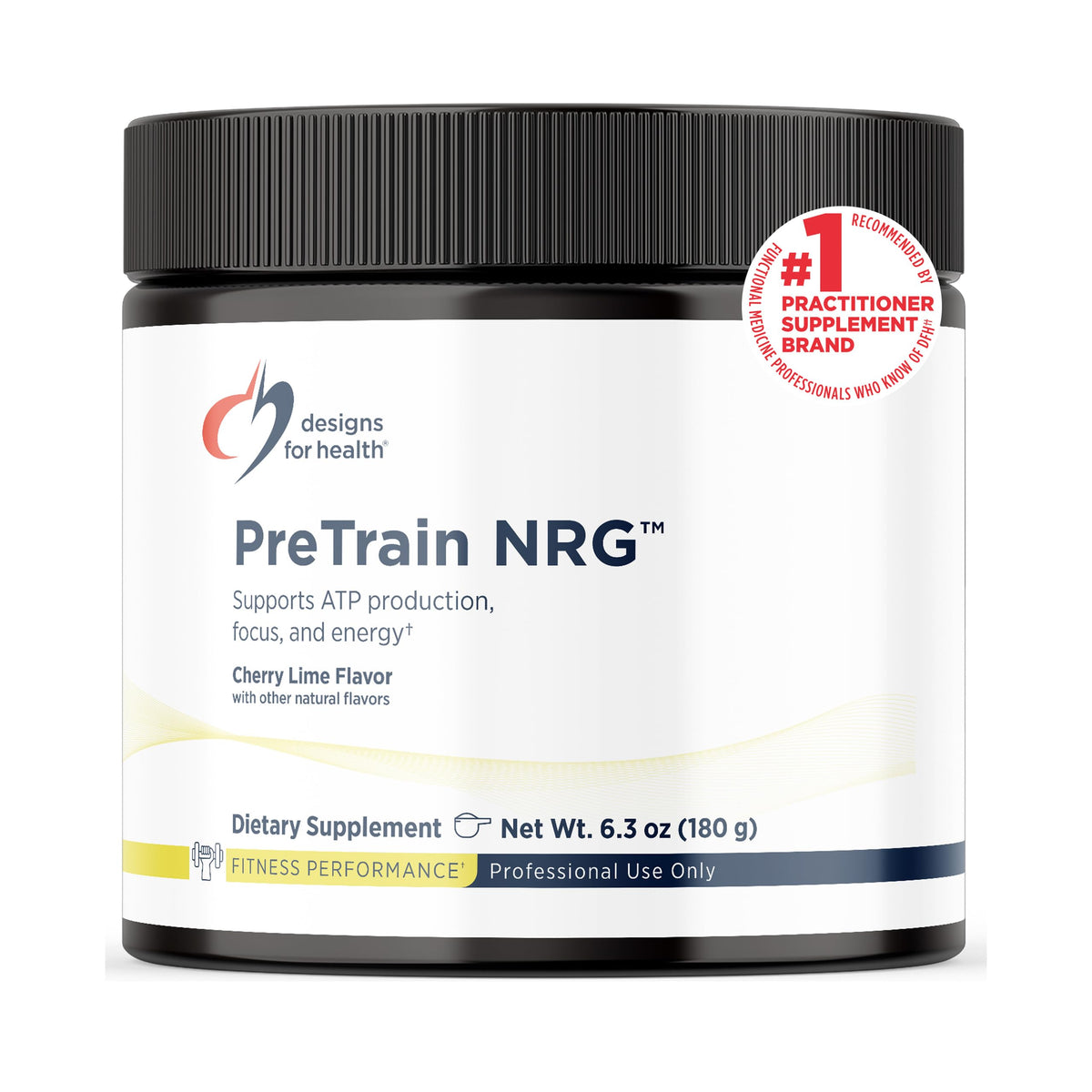 Designs for Health PreTrain NRG Poudre Pré-Workout 240g vue avant