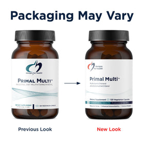 Designs for Health Primal Multi 120 capsules avec étiquette