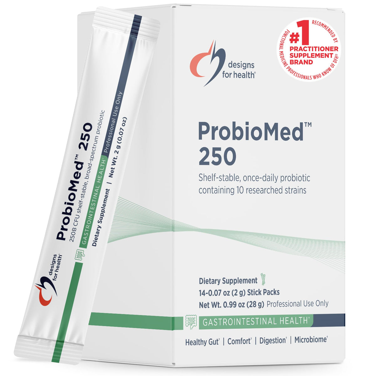 Designs for Health ProbioMed 250 sachets de probiotiques vue avant