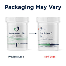 Designs for Health ProbioMed 50 capsules ouvertes montrant le contenu