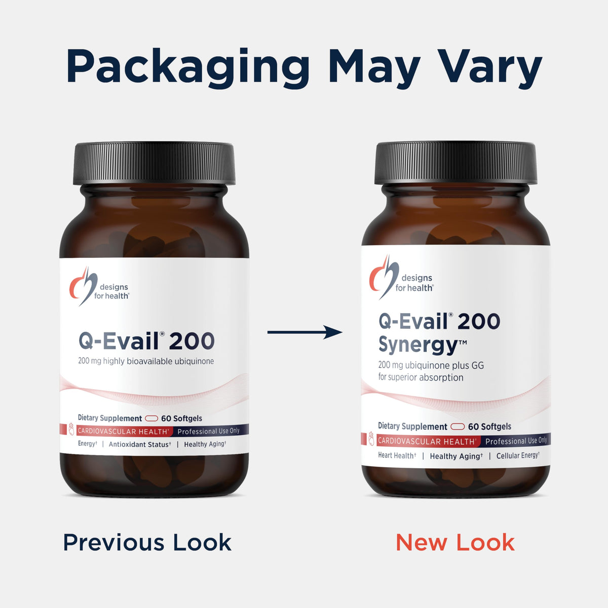 Designs for Health Q-Evail 200 Synergy 200 mg CoQ10 gélule ouverte