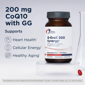 Designs for Health Q-Evail 200 Synergy 200 mg CoQ10 gélules