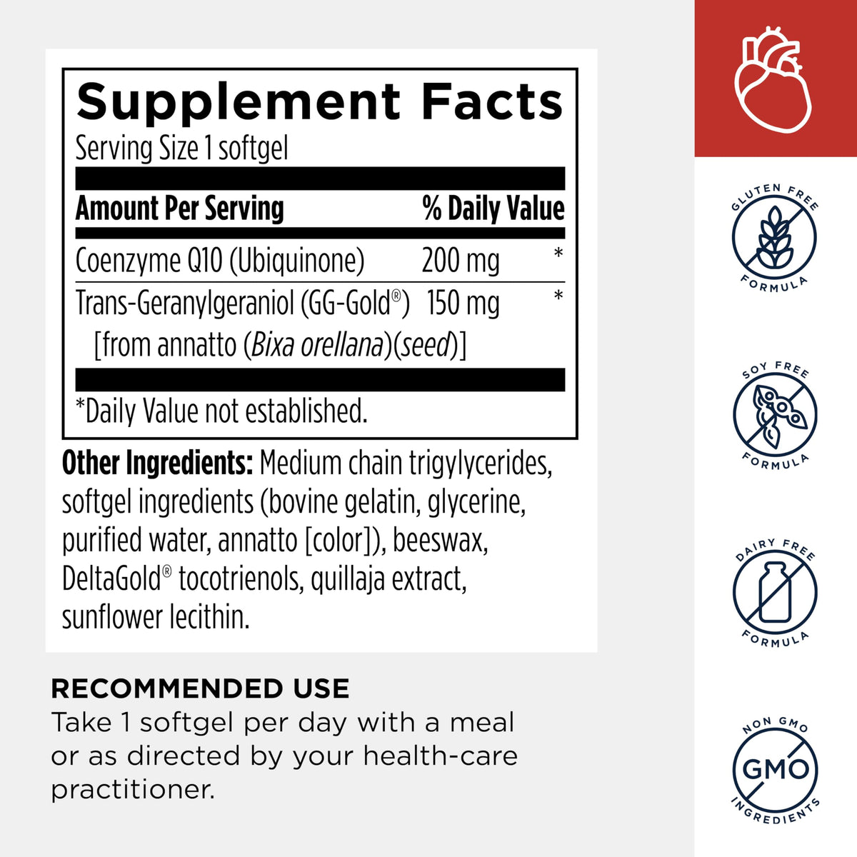 Designs for Health Q-Evail 200 Synergy 200 mg CoQ10 gélules sur fond blanc