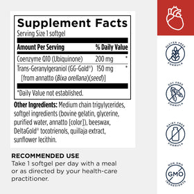 Designs for Health Q-Evail 200 Synergy 200 mg CoQ10 gélules sur fond blanc