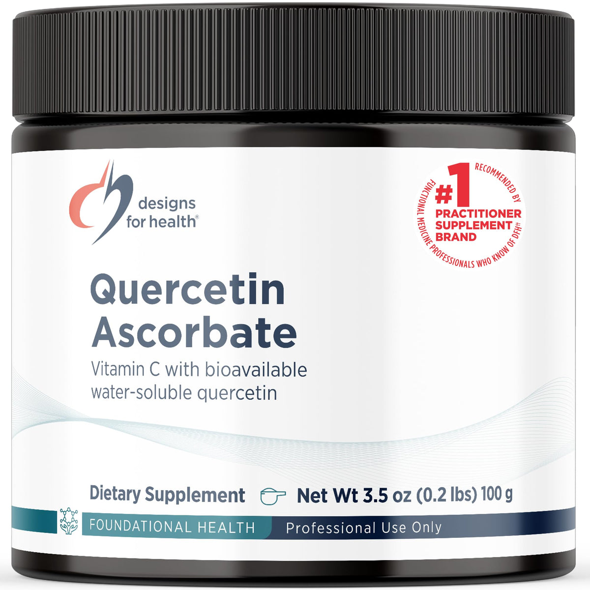 Designs for Health Quercetin-Ascorbate Poudre 132g vue avant