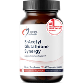 Designs for Health S-Acetyl Glutathione Synergy 200mg 60 Capsules front view