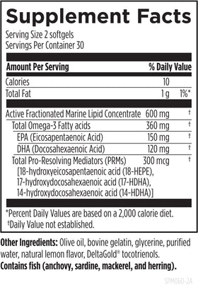 Designs for Health SPM Fish Oil 60 gélules, gros plan sur le produit