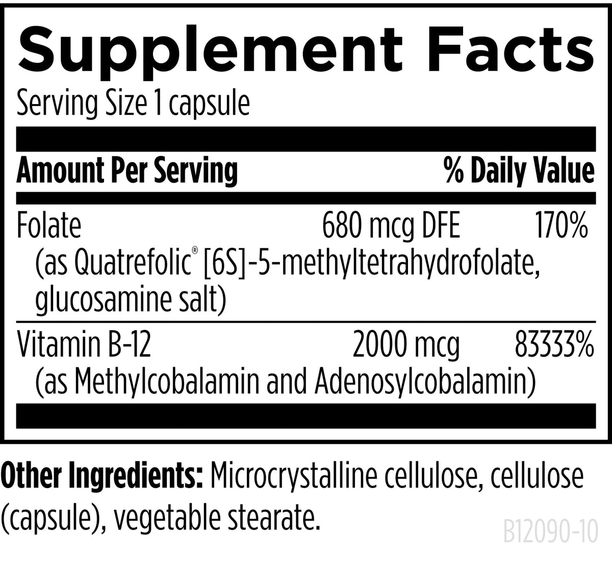 Designs for Health Ultra B12-Folate capsules close-up