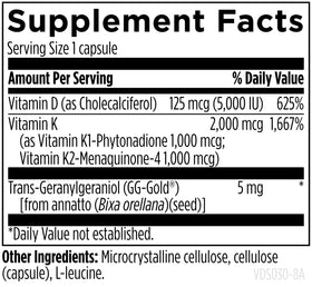 Designs for Health Vitamine D 5000 IU capsules with a measuring spoon