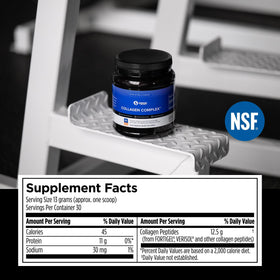 Designs for Sport Collagen Complex 481g vue arrière avec informations nutritionnelles