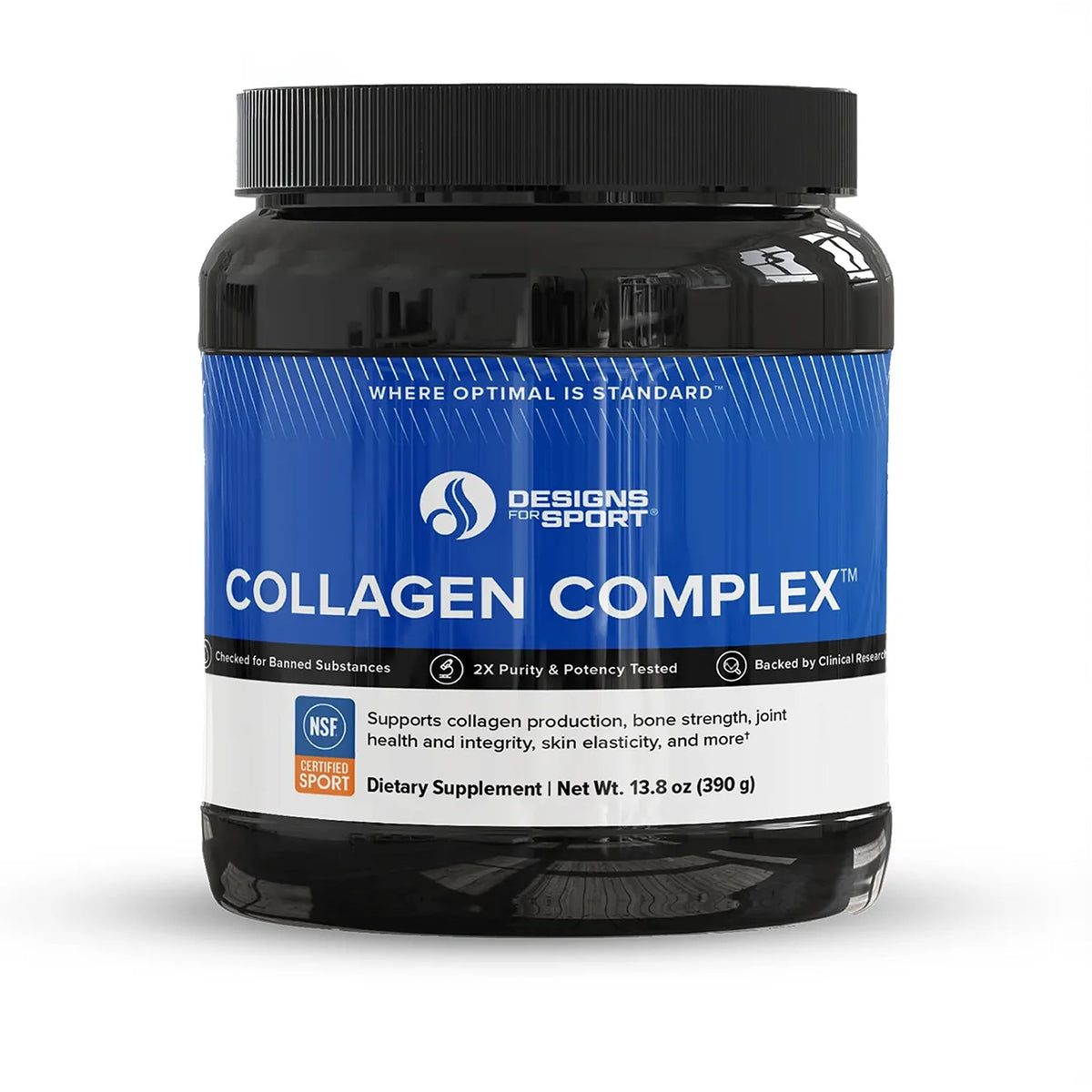 Designs for Sport Collagen Complex 481g vue avant avec étiquette