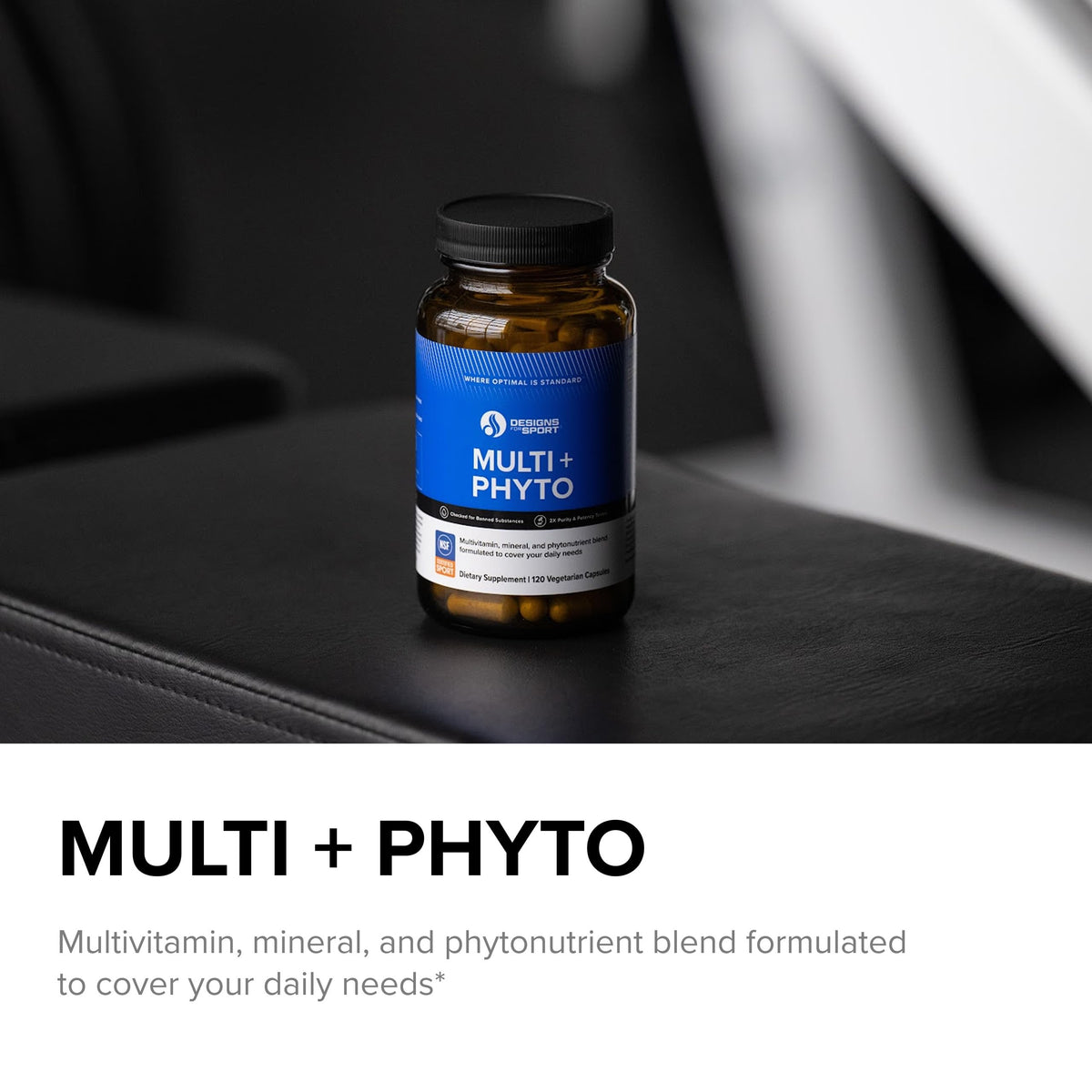 Designs for Sport Multi Plus Phyto 120 capsules sur fond blanc