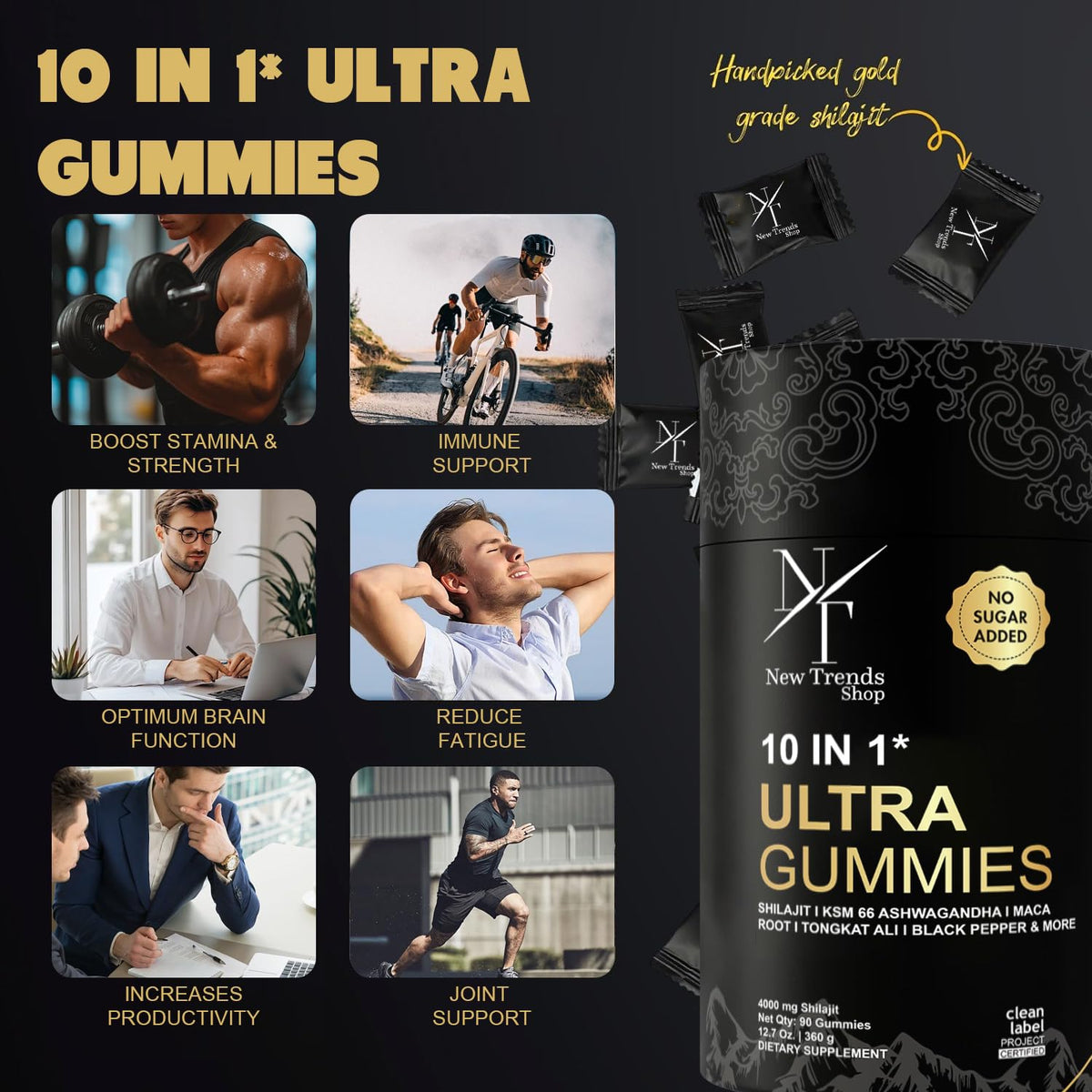 Détail d'un gummy Shilajit New Trends Shop