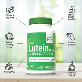 Détail d'une gélule Luteine de Health Thru Nutrition