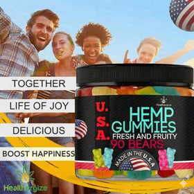 Détail de l'emballage des Gummy Bears Healthergize