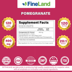 Détail de l'étiquette de FineLand Extrait de Grenade 20:1