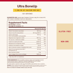 Détail de l'étiquette de Jarrow Formulas Ultra BoneUp