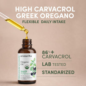Détail de l'étiquette de l'huile d'origan bio AROMAVITA