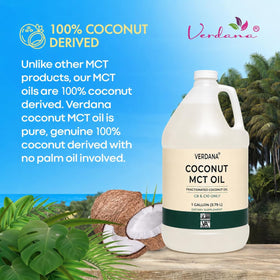 Détail de l'étiquette de l'huile MCT Verdana 1 Gallon