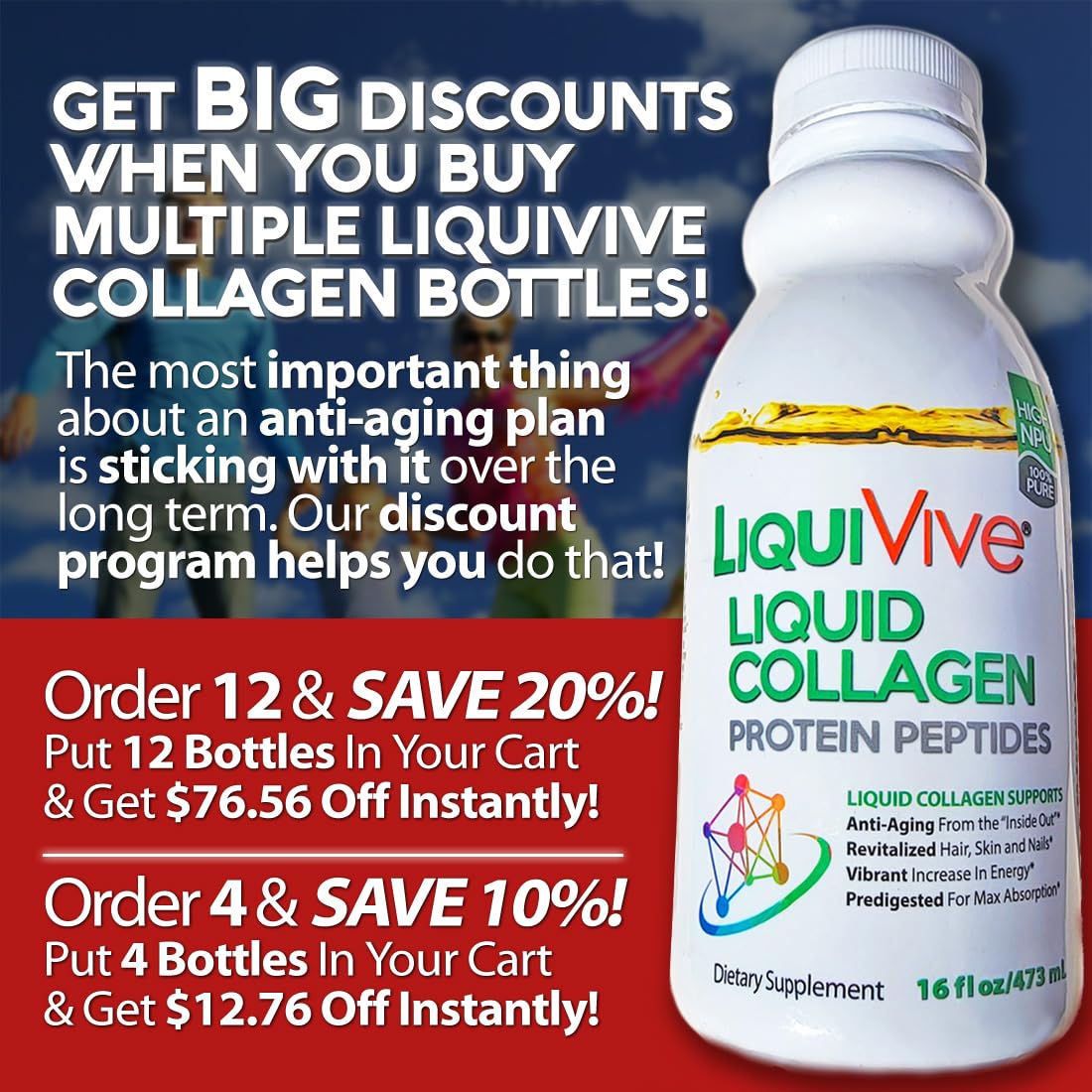 Détail de l'étiquette de LiquiVive Collagène Liquide