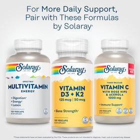 Détail de l'étiquette de SOLARAY Spectro Energy Multivitamin